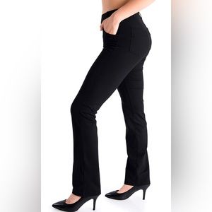 Women’s Straight Leg Yoga Dress Pants Black